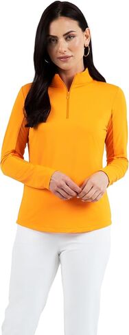 IBKUL Athleisure Wear Sun Protective UPF 50+ Icefil Cooling-Solid Long Sleeve Mock Neck Top-80000 in Kuwait