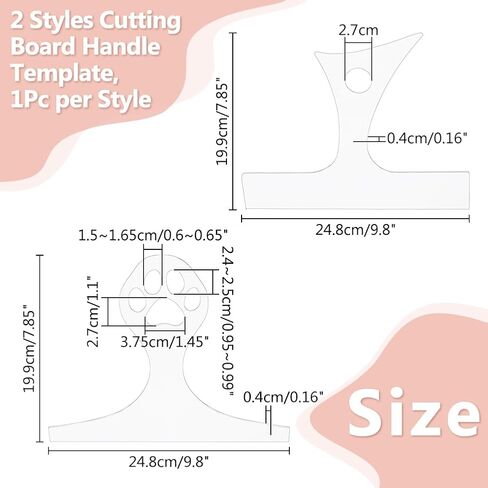 Dicosmetic 3pcs مقبض المقبض لوحة القالب 3 قوالب أنماط لقوالب التوجيه الاكريليك الخشبية لمركبة المطبخ DIY in Saudi Arabia