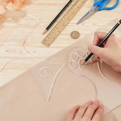 Dicosmetic 3pcs مقبض المقبض لوحة القالب 3 قوالب أنماط لقوالب التوجيه الاكريليك الخشبية لمركبة المطبخ DIY in Saudi Arabia