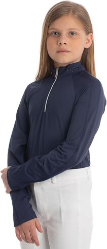 Equinavia Alma Girls Ferverivrian Long Sunve Sun Shirt | الأطفال ركوب القميص مع حماية UPF 50 UV وشبكة التنفس in Saudi Arabia