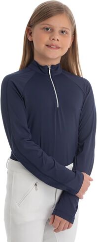 Equinavia Alma Girls Ferverivrian Long Sunve Sun Shirt | الأطفال ركوب القميص مع حماية UPF 50 UV وشبكة التنفس in Saudi Arabia