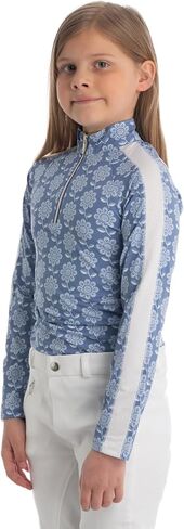 Equinavia Alma Girls Ferverivrian Long Sunve Sun Shirt | الأطفال ركوب القميص مع حماية UPF 50 UV وشبكة التنفس in Kuwait