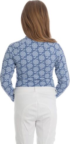 Equinavia Alma Girls Ferverivrian Long Sunve Sun Shirt | الأطفال ركوب القميص مع حماية UPF 50 UV وشبكة التنفس in Kuwait