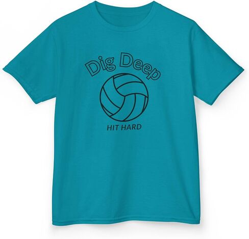 Youth Volleyball Tee Dig Deep, Hit Hard in Saudi Arabia