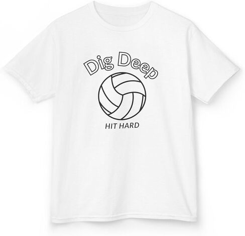 Youth Volleyball Tee Dig Deep, Hit Hard in Saudi Arabia