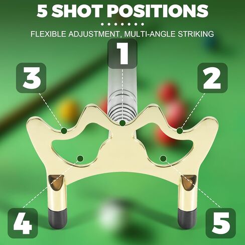 Pool Bridge Stick, Professional Retractable Pool Cue Bridge with Removable Brass Bridge Head, Free Adjustment for Multi-Angle Shots, Easy to Use and Storage, Essential Pool Table Accessories in Kuwait