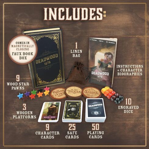 Facade Dark Cites Series Board Game of Strategy, Deceit, and Luck - Card Game for Teens Adults and Family - Deluxe Deadwood 1876 in Kuwait