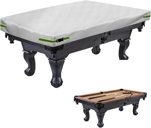 Pool Table Cover - Billiard Table Cover, 600D Waterproof Covers for Billiard Pool Table, Heavy Duty Scratched-Free UV Protection Snooker Furniture Table Cover in Kuwait