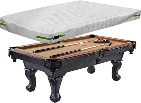 Pool Table Cover - Billiard Table Cover, 600D Waterproof Covers for Billiard Pool Table, Heavy Duty Scratched-Free UV Protection Snooker Furniture Table Cover in Kuwait