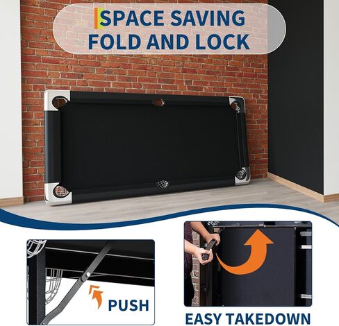 طاولة حمام سباحة محمولة من 6 إلى 7 أقدام ، Mesa de Billar Para Para ، طاولة بلياردو قابلة للطي ، طاولات البلياردو تشمل مجموعة كاملة من الكرات ، الطباشير ، إشارات وفرشاة لمكاتب شقق غرف الألعاب in Kuwait