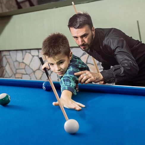 HONEY JOY 48" Pool Table, 4 FT Mini Portable Folding Pool Game Table Set w/ 2 Cue Sticks, 16 Balls, Triangle, 2 Chalks & Brush, Indoor & Outdoor, Billiard Tables for Kids Adults Family Game Room in Saudi Arabia