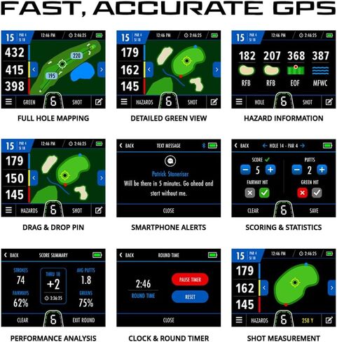 Motocaddy M7 GPS Remote Electric Golf Caddy - Electric Golf Push Cart with Remote, Touchscreen, Integrated GPS, Advanced Analytics Tracking, and Auto Downhill Control - Accessories Included (Black) in Saudi Arabia