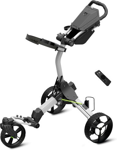 Alphard Electric Golf Cart with Remote - Cybercart Electric Golf Caddy, Motorized Golf Caddy w Accessories - Cup Holder, Umbrella Holder, Anti-tip Wheels, Phone Holder, Magnetic pad - Compact Folding in Kuwait
