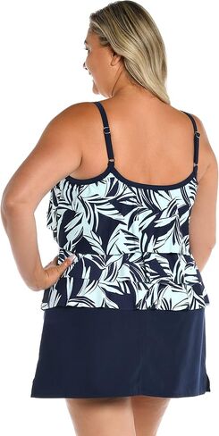 Maxine of Hollywood Women's Standard 3-Tiered Ruffle Tankini Swimsuit Top, Multi//Dominica Breeze in Saudi Arabia