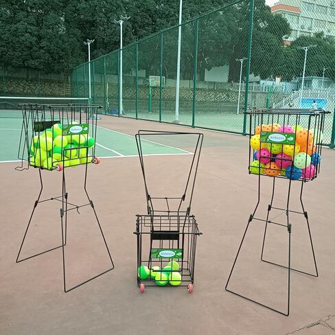 Hoppers كرة التنس ， Pickleball Hopper ، 79 تنسًا أو 50 Capleball Capicity ، استخدم أيضًا كمنتقي الكرة ، وسهل التقاط 30 تنسًا أو مخللًا في دقيقة واحدة ، ويوضع بسهولة في صندوق السيارة in Kuwait