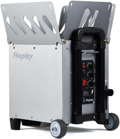 آلة كرة تنس محمولة (26 رطلاً) - محرك مزدوج ل Topspin و Backspin ، 80+ كرات ، 68 ميلاً في الساعة ، 4+ ساعات اللعب مع بطارية ليثيوم خارجية in Kuwait