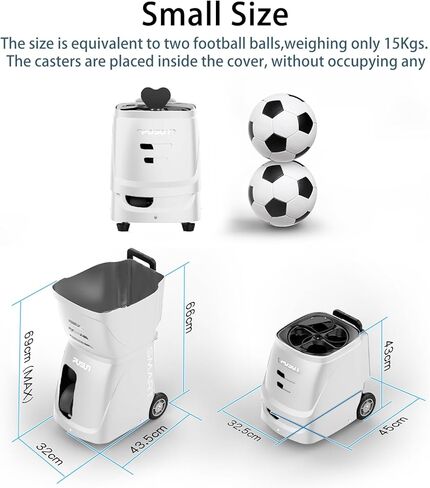 PT-SAMRT-Professional Tennis Ball Machine with App Control - 100+ Ball Capacity - 12 Training Modes - 4-6 Hours Battery Life in Saudi Arabia