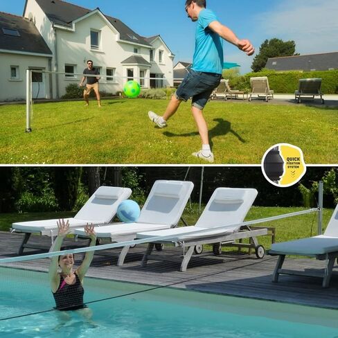 GARD & ROCK Multisport Telescopic Posts in Aluminum - Quick Fixation System - Badminton, Tennis, Volleyball, Anchoring Base Not Included! - Turn Your Space into a Sports Field in a Flash! in Saudi Arabia