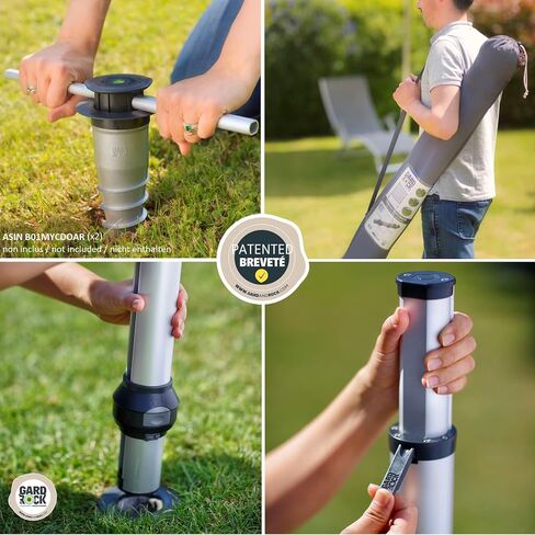 GARD & ROCK Multisport Telescopic Posts in Aluminum - Quick Fixation System - Badminton, Tennis, Volleyball, Anchoring Base Not Included! - Turn Your Space into a Sports Field in a Flash! in Saudi Arabia