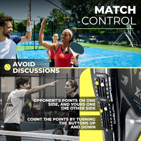 يتضمن حارس نقاط التنس و Padel للمضرب - سلسلة مفاتيح مضرب Padel - يناسب جميع المضارب - أدوات التنس والهدايا - مجموعة هداف in Saudi Arabia