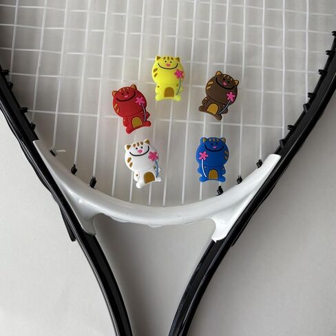 Cute Tennis Dampener Funny Tennis Racket Vibration Racquet Dampener Soft Silicone for Sport Gift, Assorted Designs in Saudi Arabia