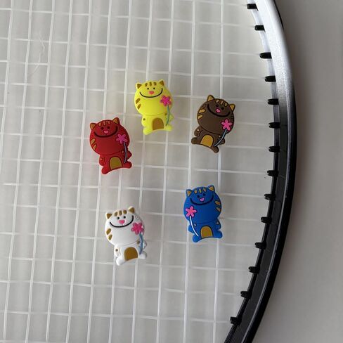 Cute Tennis Dampener Funny Tennis Racket Vibration Racquet Dampener Soft Silicone for Sport Gift, Assorted Designs in Saudi Arabia