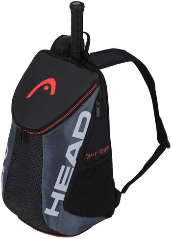 رئيس فريق TEAL TEAL TENNIS Backpack 2 RACQUET Carning Bag W/PATDED COTTER COMBARTMENT PROTPARTMENT - Black/Gray. in Kuwait