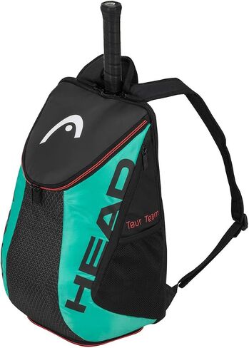 رئيس فريق TEAL TEAL TENNIS Backpack 2 RACQUET Carning Bag W/PATDED COTTER COMBARTMENT PROTPARTMENT - Black/Gray. in Kuwait