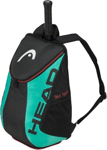 رئيس فريق TEAL TEAL TENNIS Backpack 2 RACQUET Carning Bag W/PATDED COTTER COMBARTMENT PROTPARTMENT - Black/Gray. in Kuwait