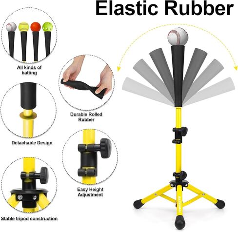 Baseball Tee for Kids,Batting Tee,Softball Tee,Youth Hitting Tee,Teeball Tee,Travel Tee,Easy Adjustable Height in Kuwait