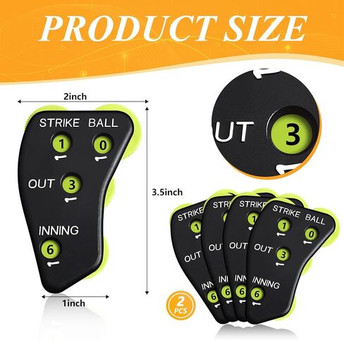 Deekin 4 Wheel Baseball Empire Clicker Black Umpire Gear Practical Baseball Counter Counter For Enings Recording Outs Outs Balls Softball Reveree in Kuwait