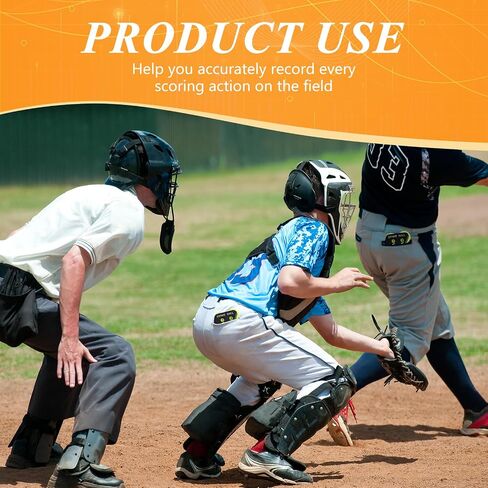 Deekin 4 Wheel Baseball Empire Clicker Black Umpire Gear Practical Baseball Counter Counter For Enings Recording Outs Outs Balls Softball Reveree in Kuwait