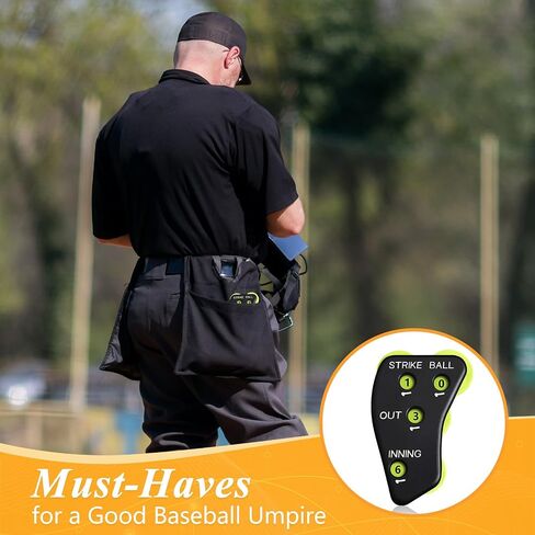 Deekin 4 Wheel Baseball Empire Clicker Black Umpire Gear Practical Baseball Counter Counter For Enings Recording Outs Outs Balls Softball Reveree in Kuwait