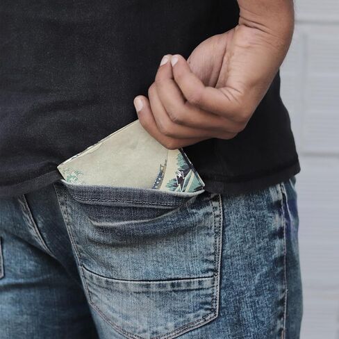 Builder Paper Mighty Wallet - Vegan Thin Tear & Water-Resistant Slim Wallet for men - Mens Credit Card Holder Small Wallet, Novelty Christmas Kids Boys Teen Kid Bifold Wallets for Men - RFID in Kuwait