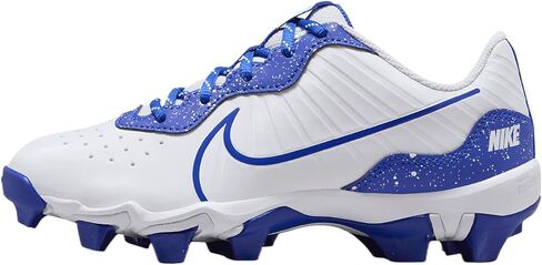 Nike Alpha Huarache 4 Keystone Little/Big Kids' Baseball Cleats (DJ6525-105, White/Hyper Royal) Size 6 in Saudi Arabia