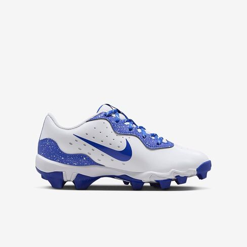 Nike Alpha Huarache 4 Keystone Little/Big Kids' Baseball Cleats (DJ6525-105, White/Hyper Royal) Size 6 in Saudi Arabia