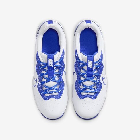 Nike Alpha Huarache 4 Keystone Little/Big Kids' Baseball Cleats (DJ6525-105, White/Hyper Royal) Size 6 in Saudi Arabia