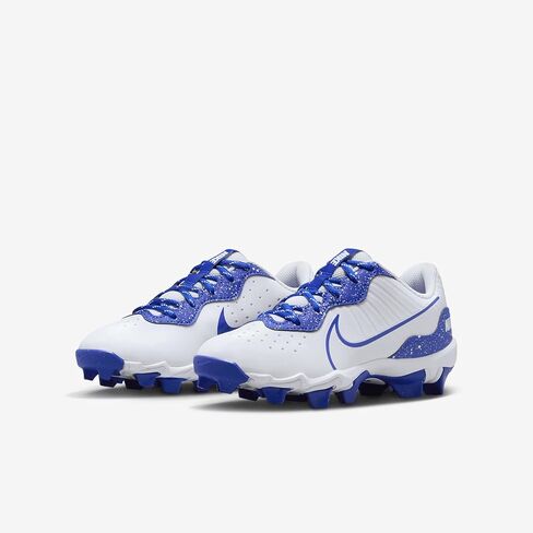 Nike Alpha Huarache 4 Keystone Little/Big Kids' Baseball Cleats (DJ6525-105, White/Hyper Royal) Size 6 in Saudi Arabia