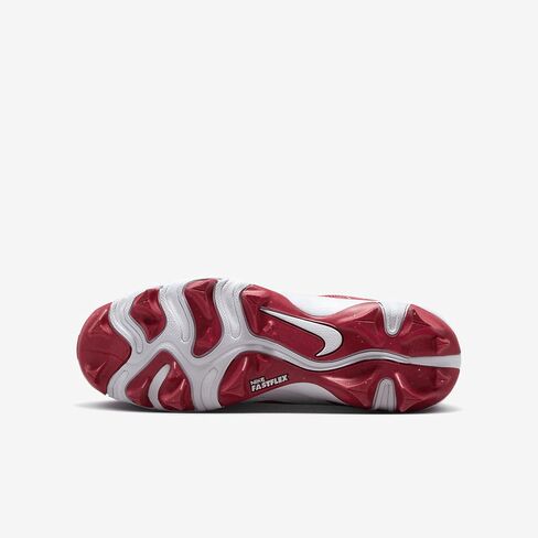 Nike Alpha Huarache 4 Keystone Little/Big Kids 'Baseball Cleats (DJ6525-107 ، White/University Red) Size 4 in Saudi Arabia