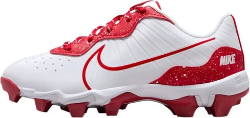 Nike Alpha Huarache 4 Keystone Little/Big Kids' Baseball Cleats (DJ6525-107, White/University Red) Size 6 in Saudi Arabia