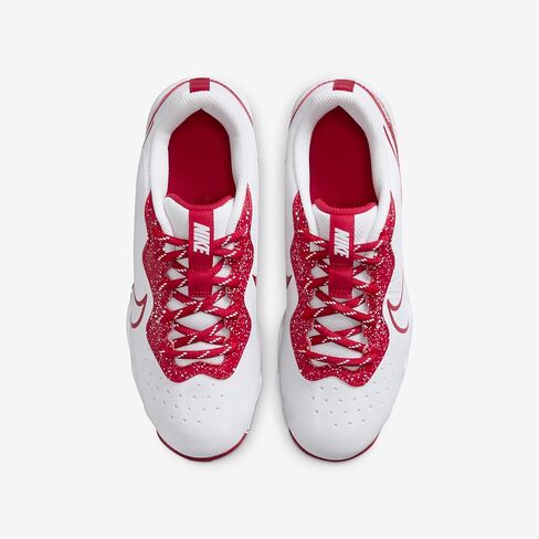 Nike Alpha Huarache 4 Keystone Little/Big Kids' Baseball Cleats (DJ6525-107, White/University Red) Size 6 in Saudi Arabia