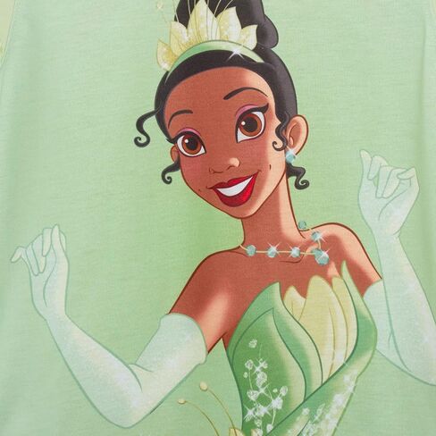 Disney Girls 3 Pack Princess T-Shirts Kids Jasmine Moana Rapunzel Dress Up Top Short Sleeve Tees in Saudi Arabia