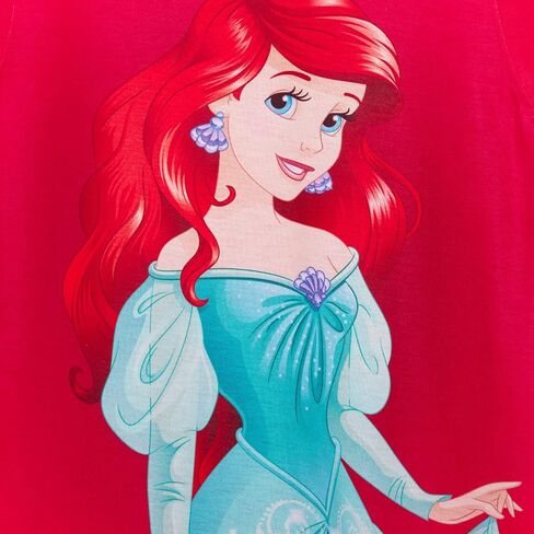 Disney Girls 3 Pack Princess T-Shirts Kids Jasmine Moana Rapunzel Dress Up Top Short Sleeve Tees in Saudi Arabia