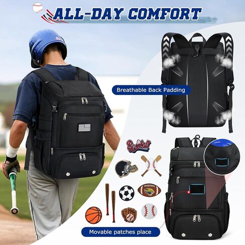 حقيبة بيسبول Rainsmore ، حقيبة كرة رخوة خفيفة الوزن مع حقيبة البيسبول على مقصورة الأحذية للشباب والكبار BAT BAT مع حقيبة BAWN HOLDER HOLDER PROAR in Kuwait