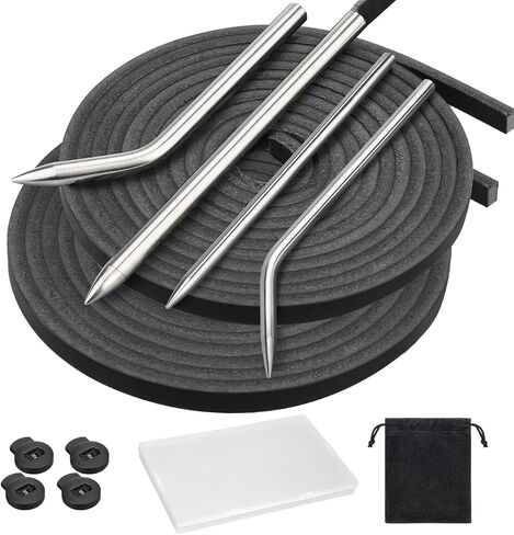 Mellbree Baseball Glove Lace Kit, 2 Leather Laces 4 Needles, Portable Softball Glove Lace Kit with 4 Locks and Storage Box Mitt Repair Kit in Kuwait