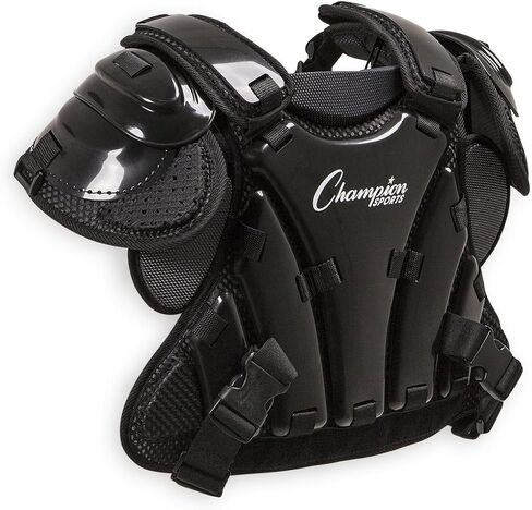 Champion Sports Umpire Chest Protector: 3 Millimeter Molded Plate Armor Style Softball & Baseball Chest Protector - 13" - Black in Saudi Arabia