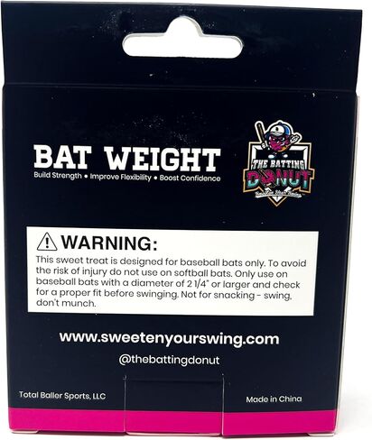 The Batting Donut ™ | أوزان الخفافيش الأصلية التي تحمل عنوان الدونات منذ عام 2022 | 9oz و 16oz | 3 ألوان حلوة | تصميم ثلاثي الأبعاد خالي من الخدش | لجميع الأعمار | بناء القوة ، تعزيز الثقة in Saudi Arabia