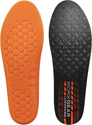 COPPER FIT PRO Grade Work Insoles – Anti-Shock, Anti-Fatigue Orthopedic Cushion with Contoured Arch – for Work Boots and Shoes – Men’s 8 – 13 – 1 Pair (1 Pair) in Saudi Arabia