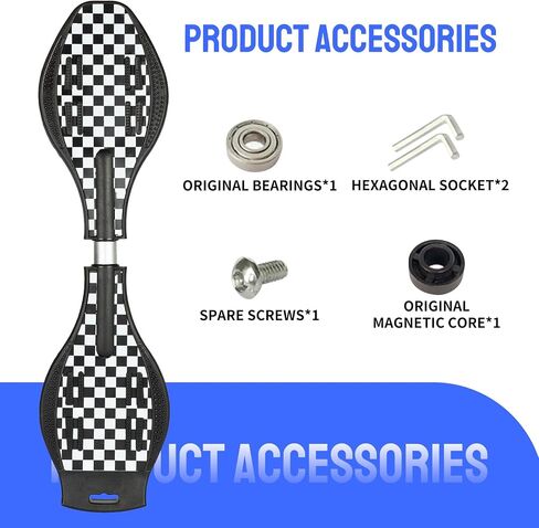 Simcat Caster Board, Skateboard with 360-degree Casters and Illuminating Wheels, Lightweight Durable Twistboard for Kids, Teenagers and Adults in Kuwait