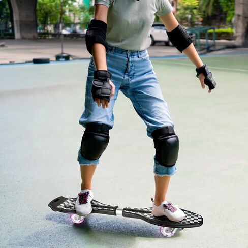 Simcat Caster Board, Skateboard with 360-degree Casters and Illuminating Wheels, Lightweight Durable Twistboard for Kids, Teenagers and Adults in Kuwait